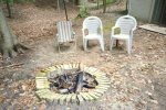 Fire pit in the yard for roasting marshmellows